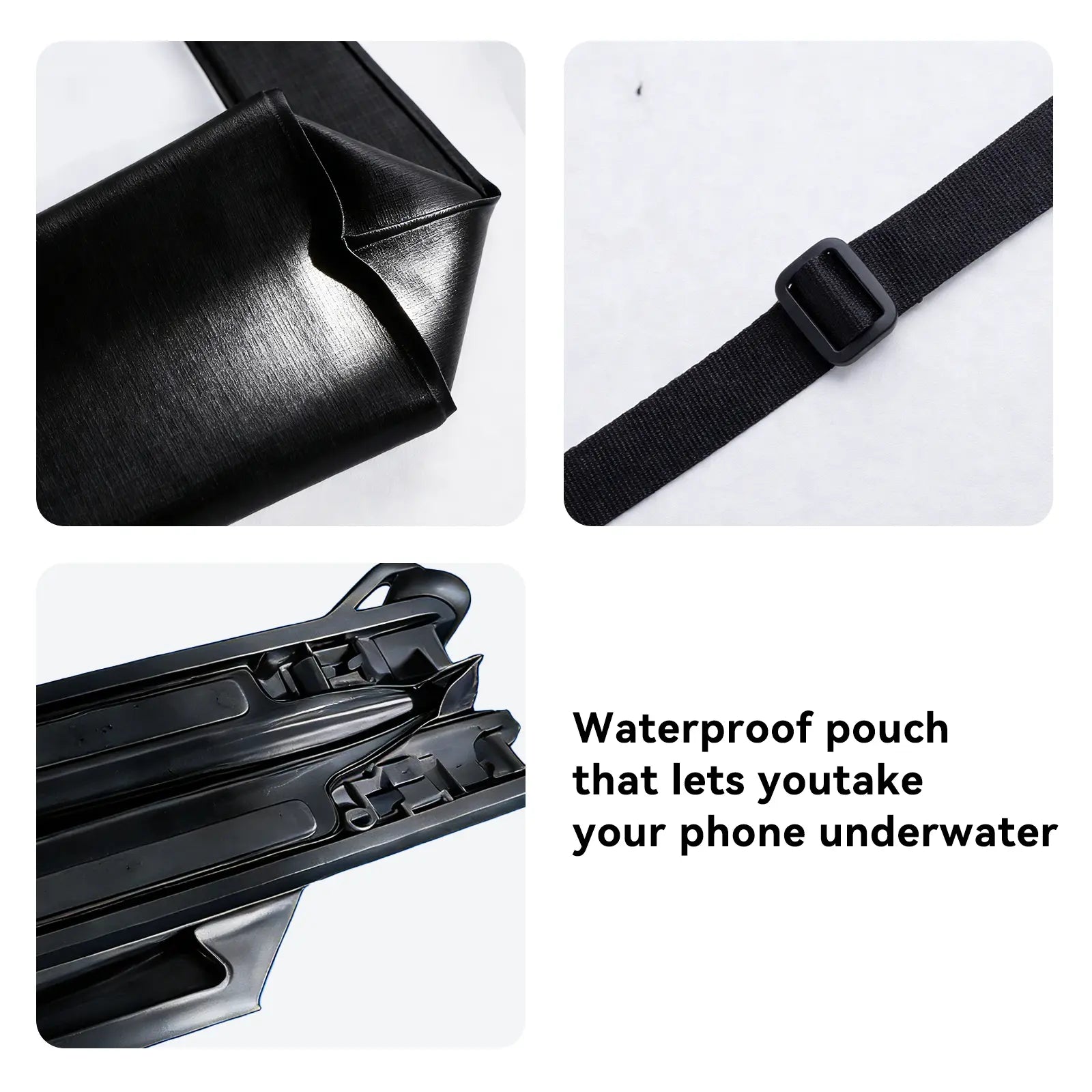 SOLOEVER Waterproof Pouch Dry Bag, Floating Fanny Pack with Dual Compartment for Swimming, Unisex IPX8 Sensitive Touchscreen, Boating Accessories, Kayaking, Ipx8 Rated, Large Capacity Design, Sensitive Touchscreen Functionality, Travel & Outdoor Adventure