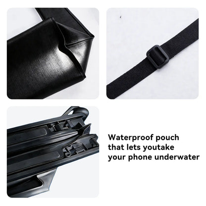 SOLOEVER Waterproof Pouch Dry Bag, Floating Fanny Pack with Dual Compartment for Swimming, Unisex IPX8 Sensitive Touchscreen, Boating Accessories, Kayaking, Ipx8 Rated, Large Capacity Design, Sensitive Touchscreen Functionality, Travel & Outdoor Adventure