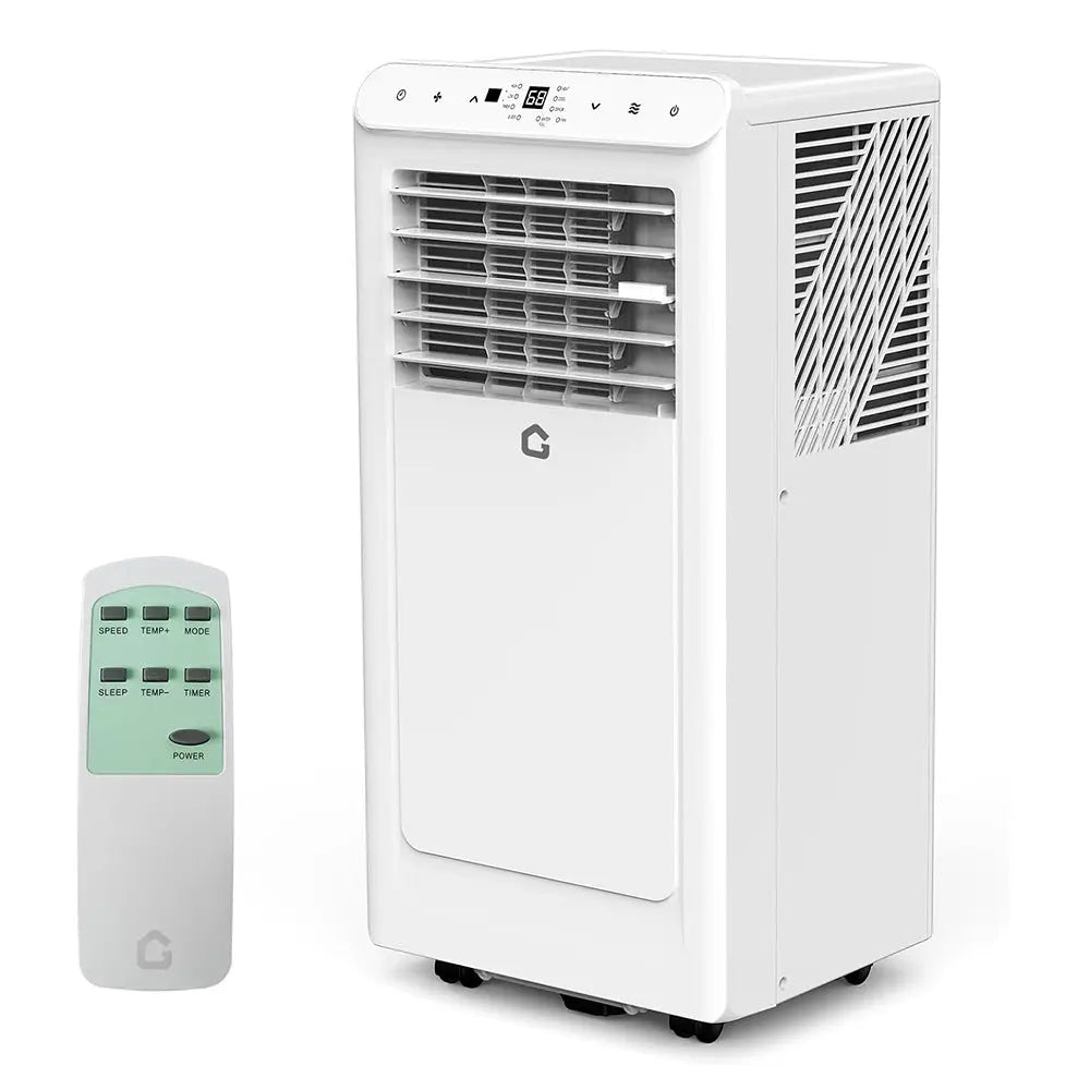 【Summerwins】Garvee 8000 BTU Portable Air Conditioner - 3-In-1 Cooling, Dehumidifying, and Fan Unit with Remote Control, LED Display, 24-Hour Timer, Low Noise, Window Installation Kit, for Rooms up to 350 Sq.Ft