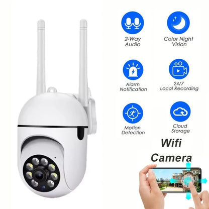 Advanced Wi-Fi Surveillance System with Full-Color Night Vision, Two-Way Audio, Motion Detection, and Anomaly Alerts for Baby and Elderly Care, Home, Office, and Garage Security Monitoring