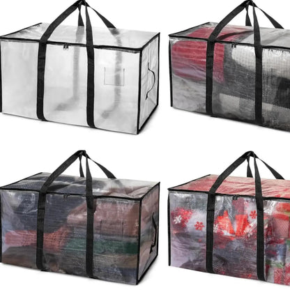 88L Heavy Duty Woven PE Storage Bag - 24 Gal Extra Large Waterproof Moving Tote (Alternative to Moving Boxes) with Tag Pocket, for Camping Gear & Large Internal Frame Backpacks (1/2/3/4 Pack)