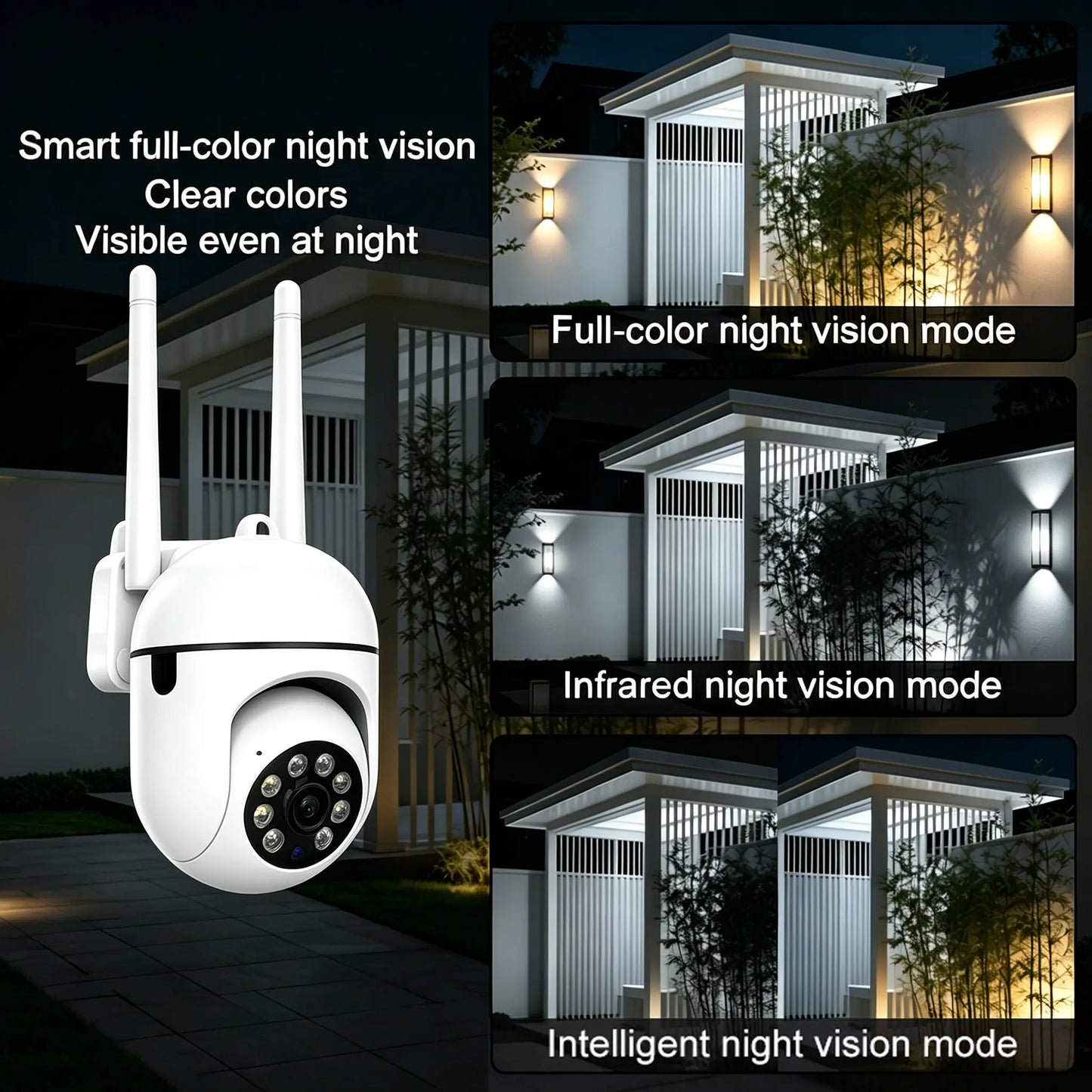 Advanced Wi-Fi Surveillance System with Full-Color Night Vision, Two-Way Audio, Motion Detection, and Anomaly Alerts for Baby and Elderly Care, Home, Office, and Garage Security Monitoring