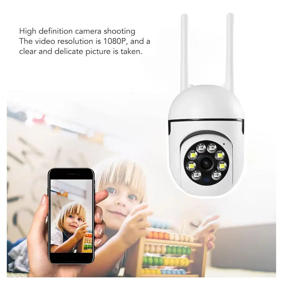 Advanced Wi-Fi Surveillance System with Full-Color Night Vision, Two-Way Audio, Motion Detection, and Anomaly Alerts for Baby and Elderly Care, Home, Office, and Garage Security Monitoring