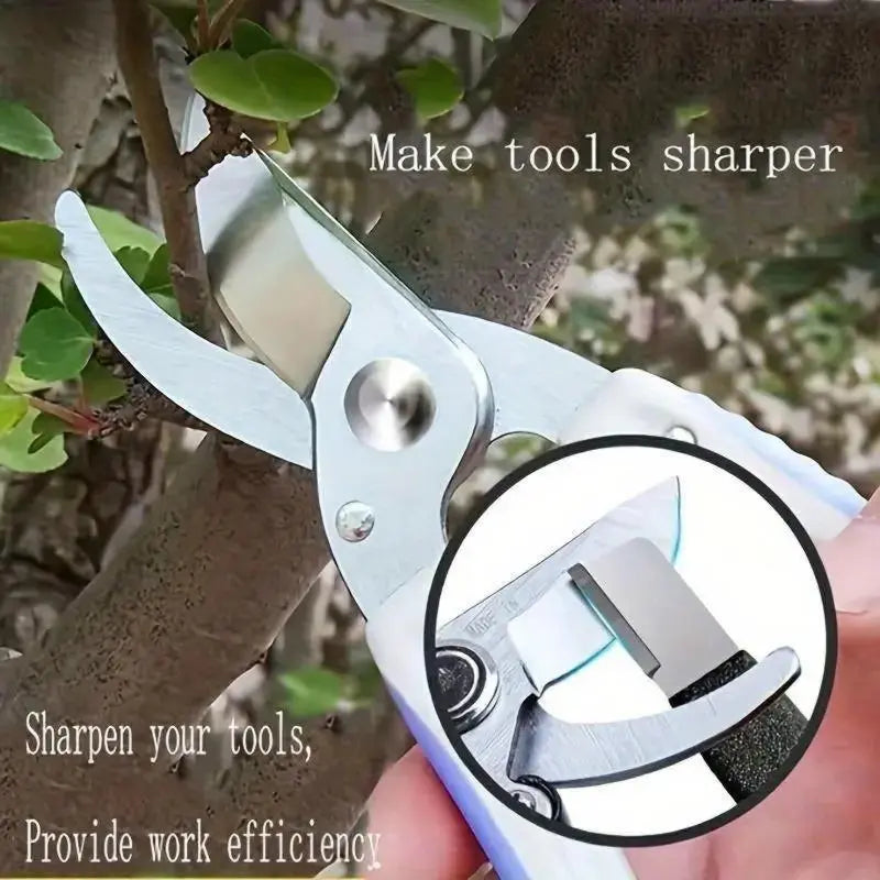 【Summer Sale Deals】Professional Kitchen Knife & Portable Garden Scissors Sharpener. Precision Edge Hand Blade Grinding Stone Tool. Compact Multi-Purpose Pruning Shears Cutter & Home Sharpening Gadget (Random Color).