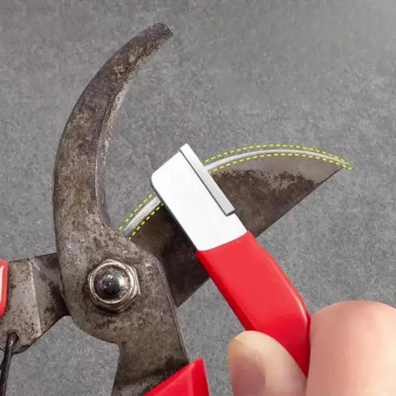 【Summer Sale Deals】Professional Kitchen Knife & Portable Garden Scissors Sharpener. Precision Edge Hand Blade Grinding Stone Tool. Compact Multi-Purpose Pruning Shears Cutter & Home Sharpening Gadget (Random Color).