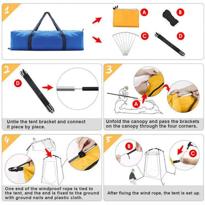 Portable Outdoor Instant Inflatable Tent, Privacy Camping Shower Toilet, Changing Room # Popup Shade # Quiet Canopy Setup Easy