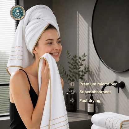 6-Pack High-Quality Luxury Face Towels, Striped Design, Super Absorbent & Quick-Dry, Soft Touch, Reusable, Ideal for Home & Spa Use, Quick Drying Towel