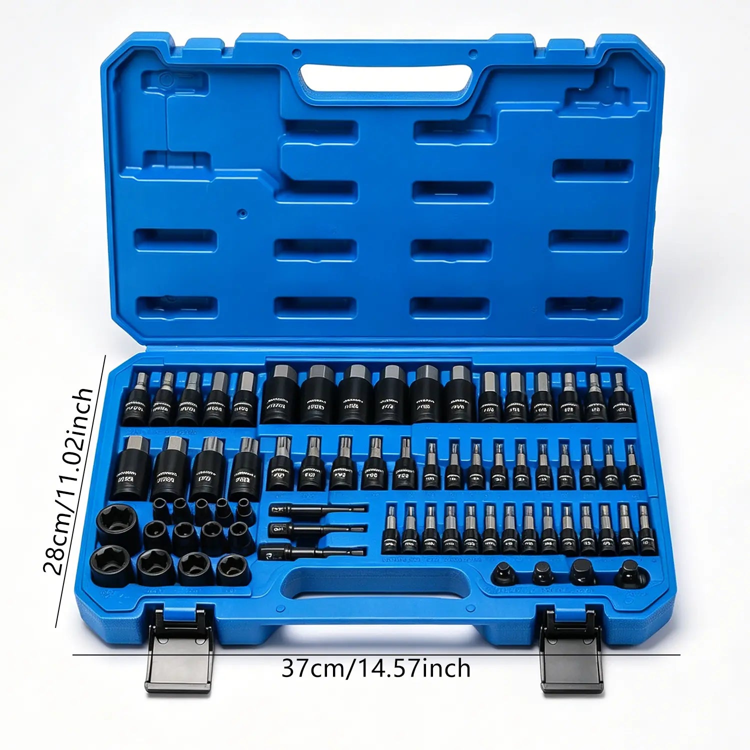 71-Piece Master Hex & Torx Bit Socket Set 1/4\" 3/8\" 1/2\" Drive Metric SAE Hex Bit Sockets Star Bit Sockets （T6-T70） E-Torx Sockets (E4 -E24) with Storage Case#Summerfinds