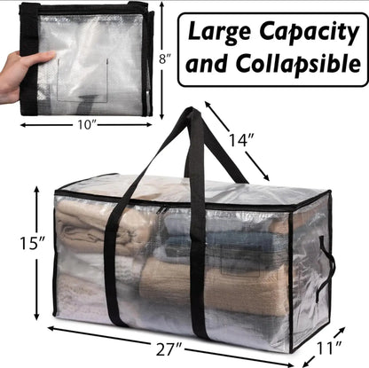 88L Heavy Duty Woven PE Storage Bag - 24 Gal Extra Large Waterproof Moving Tote (Alternative to Moving Boxes) with Tag Pocket, for Camping Gear & Large Internal Frame Backpacks (1/2/3/4 Pack)