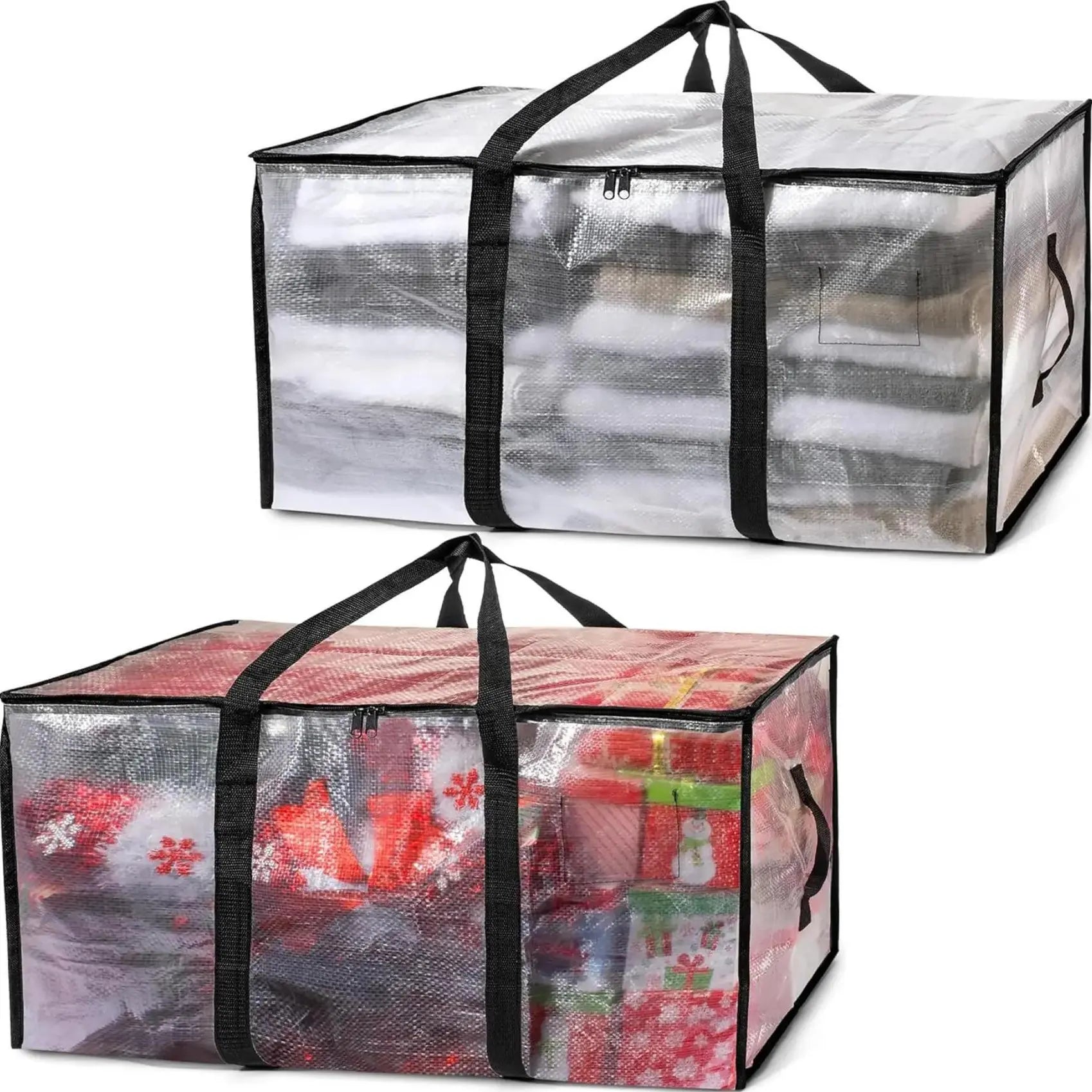 88L Heavy Duty Woven PE Storage Bag - 24 Gal Extra Large Waterproof Moving Tote (Alternative to Moving Boxes) with Tag Pocket, for Camping Gear & Large Internal Frame Backpacks (1/2/3/4 Pack)