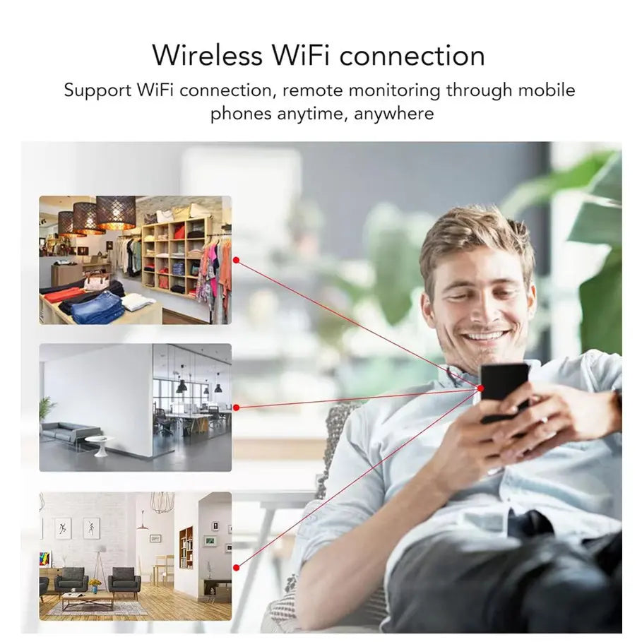 Advanced Wi-Fi Surveillance System with Full-Color Night Vision, Two-Way Audio, Motion Detection, and Anomaly Alerts for Baby and Elderly Care, Home, Office, and Garage Security Monitoring