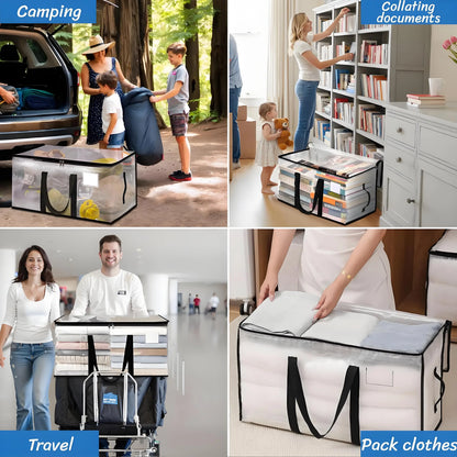 88L Heavy Duty Woven PE Storage Bag - 24 Gal Extra Large Waterproof Moving Tote (Alternative to Moving Boxes) with Tag Pocket, for Camping Gear & Large Internal Frame Backpacks (1/2/3/4 Pack)