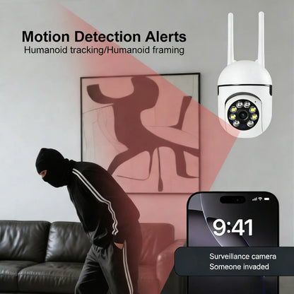 Advanced Wi-Fi Surveillance System with Full-Color Night Vision, Two-Way Audio, Motion Detection, and Anomaly Alerts for Baby and Elderly Care, Home, Office, and Garage Security Monitoring