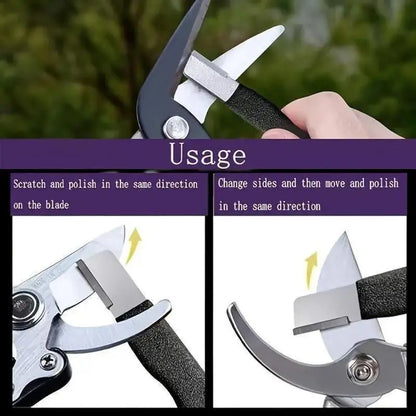 【Summer Sale Deals】Professional Kitchen Knife & Portable Garden Scissors Sharpener. Precision Edge Hand Blade Grinding Stone Tool. Compact Multi-Purpose Pruning Shears Cutter & Home Sharpening Gadget (Random Color).